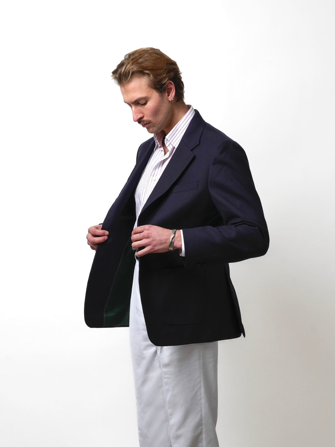 Veste navy en Laine Fresco™