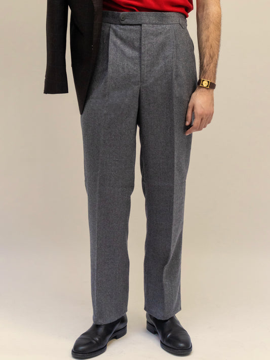 Pantalon en flanelle gris moyen