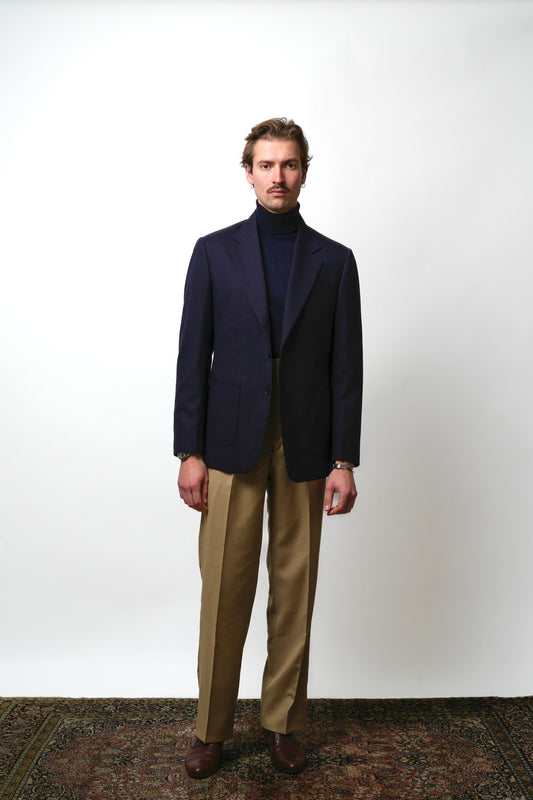 Pantalon en laine Huddersfield™ beige avec ajusteurs