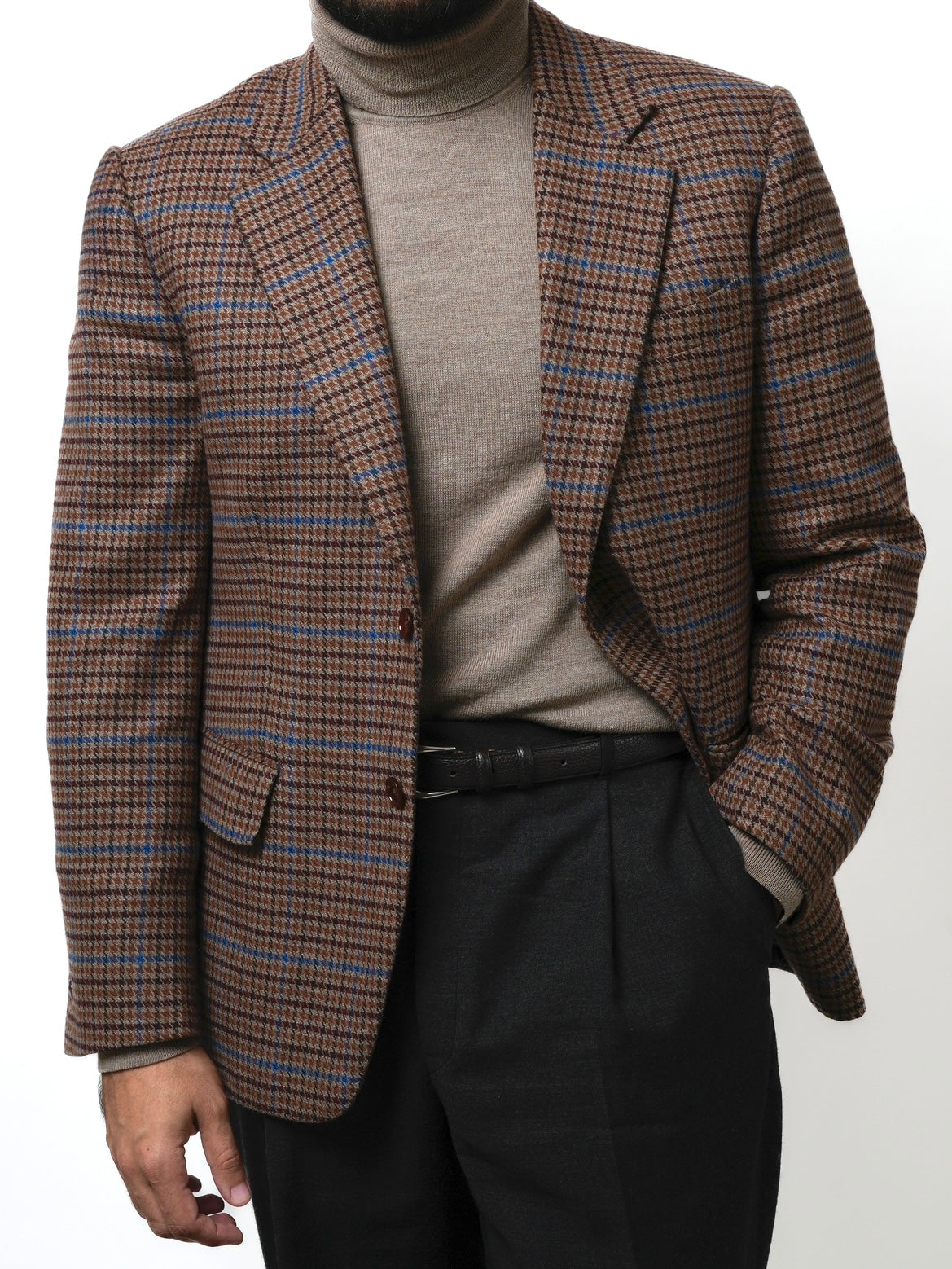 Veste à motif gun club Cerruti Laine et Cachemire